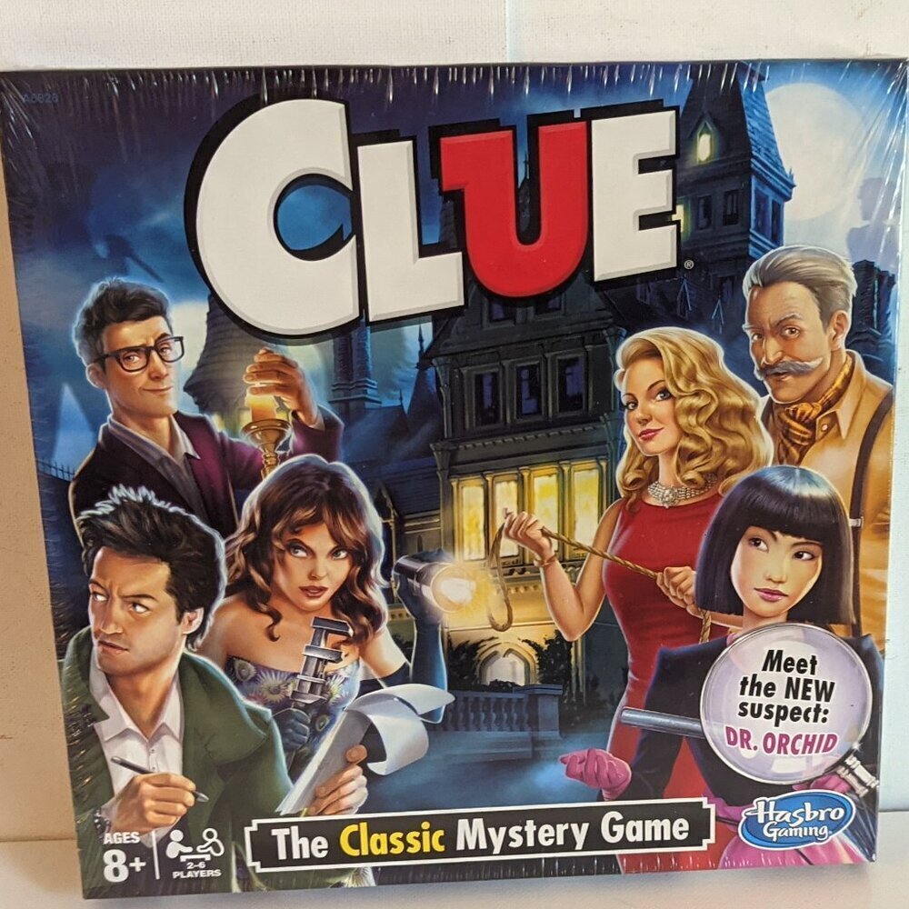 NWT Clue Dr Orchid Classic Mystery Board Game Sealed Crime Hasbro Halloween NEW